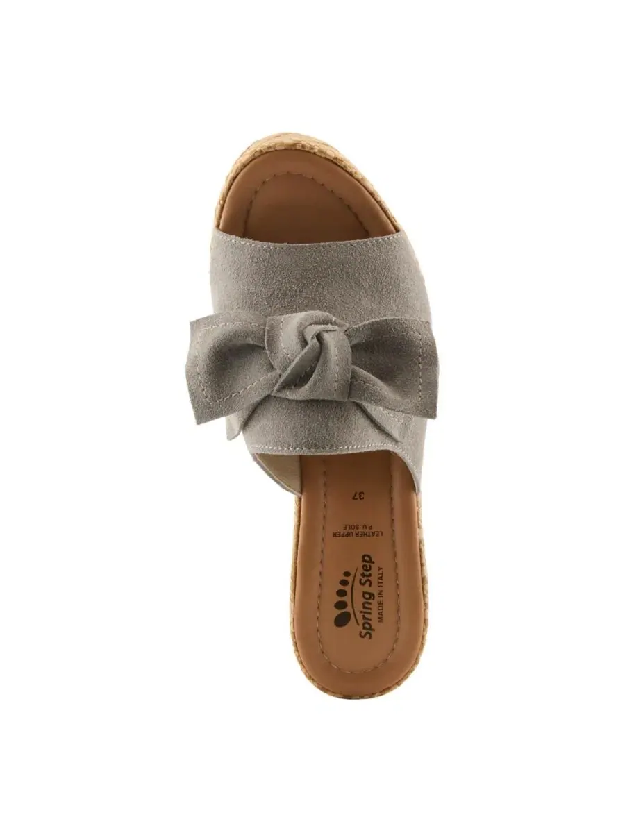 Сандалии-танкетки с бантом Ellyn-Woven Spring Step — изображение 3 из 6, серый