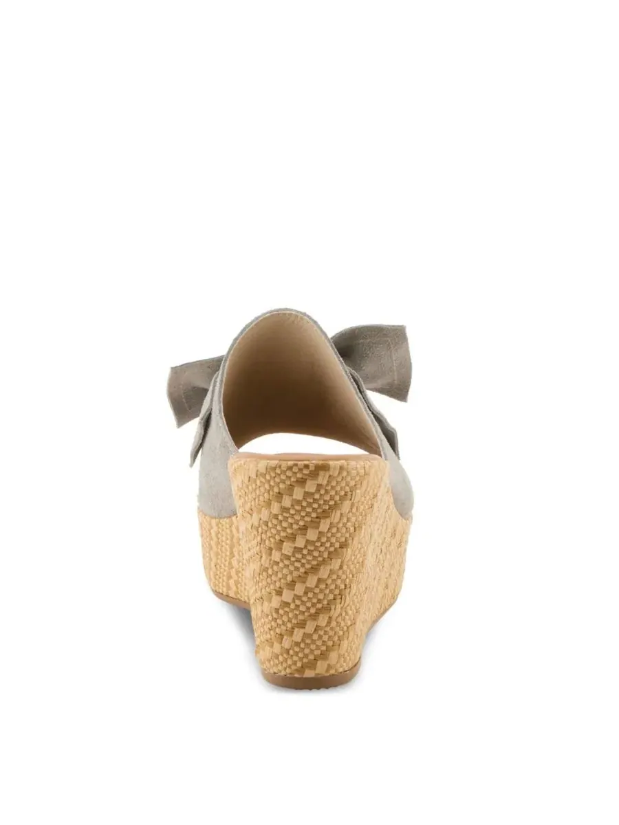 Сандалии-танкетки с бантом Ellyn-Woven Spring Step — изображение 4 из 6, серый