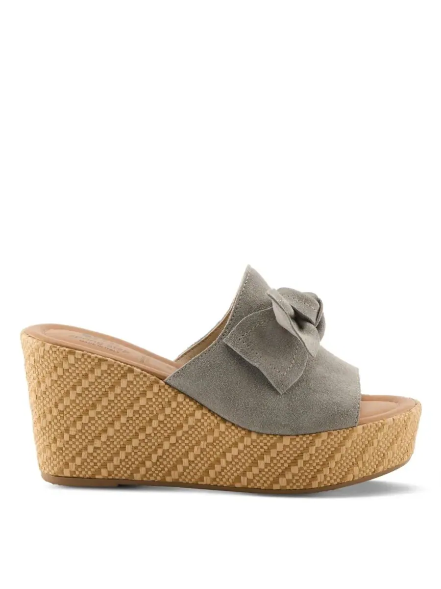 Сандалии-танкетки с бантом Ellyn-Woven Spring Step — изображение 5 из 6, серый