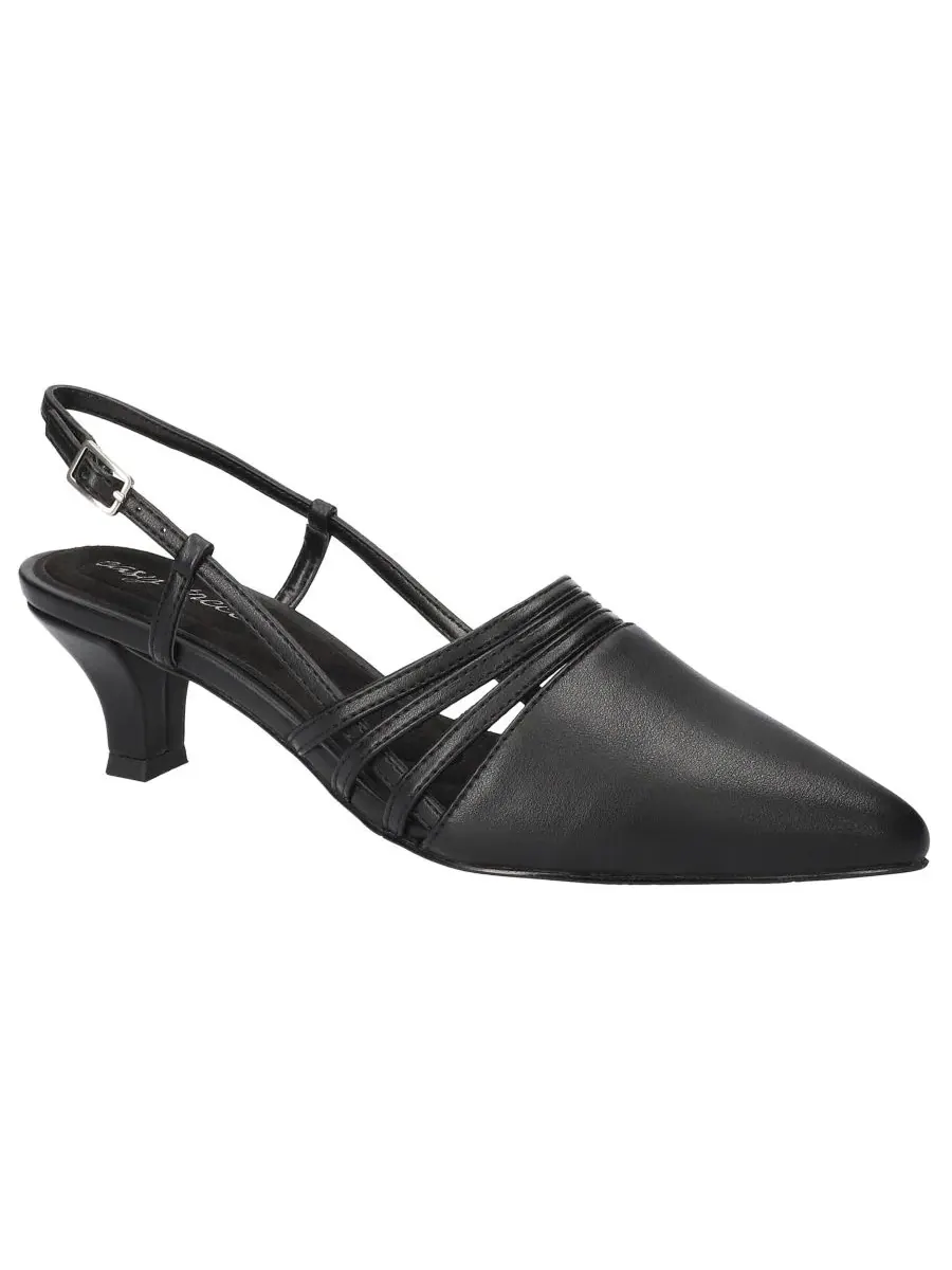 Женские босоножки на каблуке Aura Slingback Pumps Easy Street — изображение 1 из 8, черный