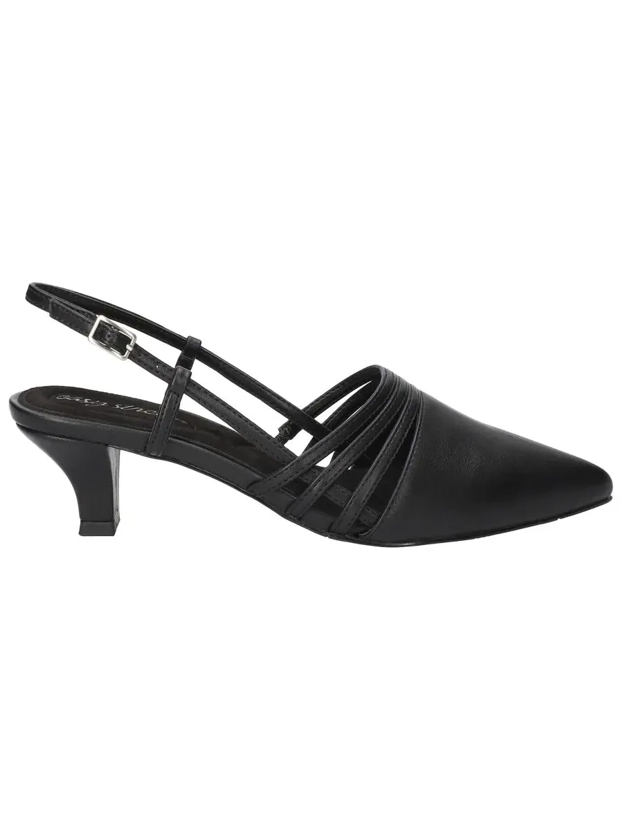 Женские босоножки на каблуке Aura Slingback Pumps Easy Street — изображение 2 из 8, черный