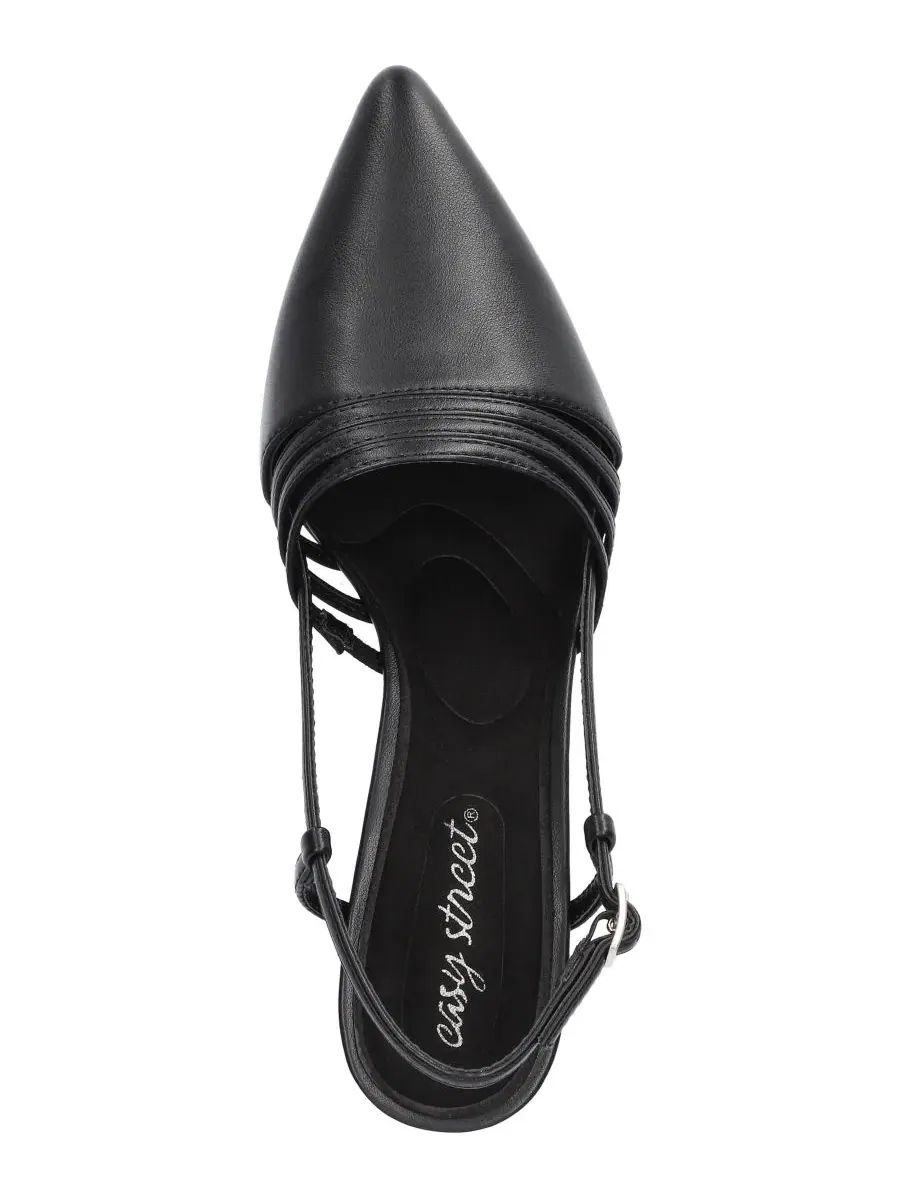 Женские босоножки на каблуке Aura Slingback Pumps Easy Street — изображение 4 из 8, черный