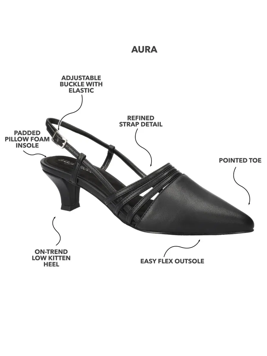 Туфли-слингбэки на каблуке Aura Easy Street — изображение 7 из 8, коричневый