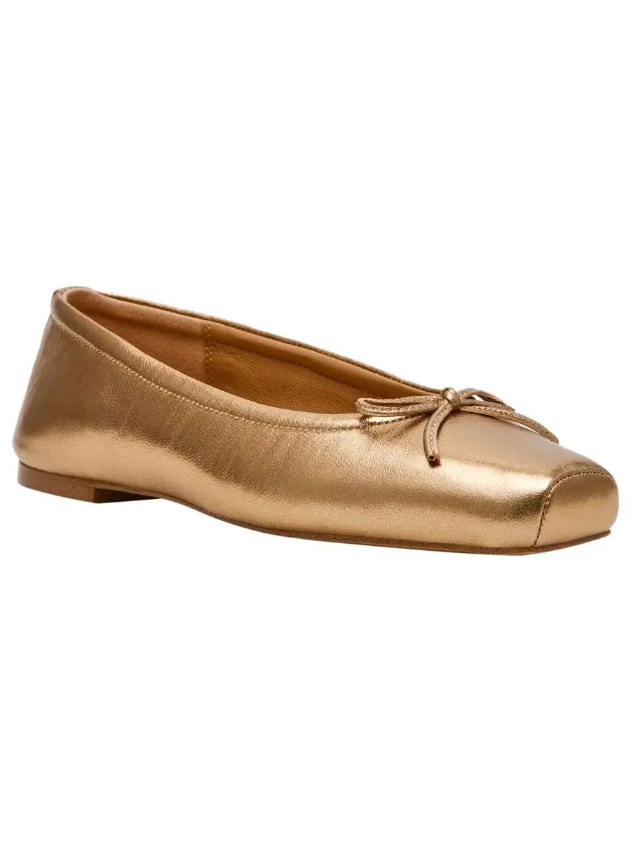 Балетки с квадратным носком Eleve Square Toe Steve Madden — изображение 1 из 7, золотистый
