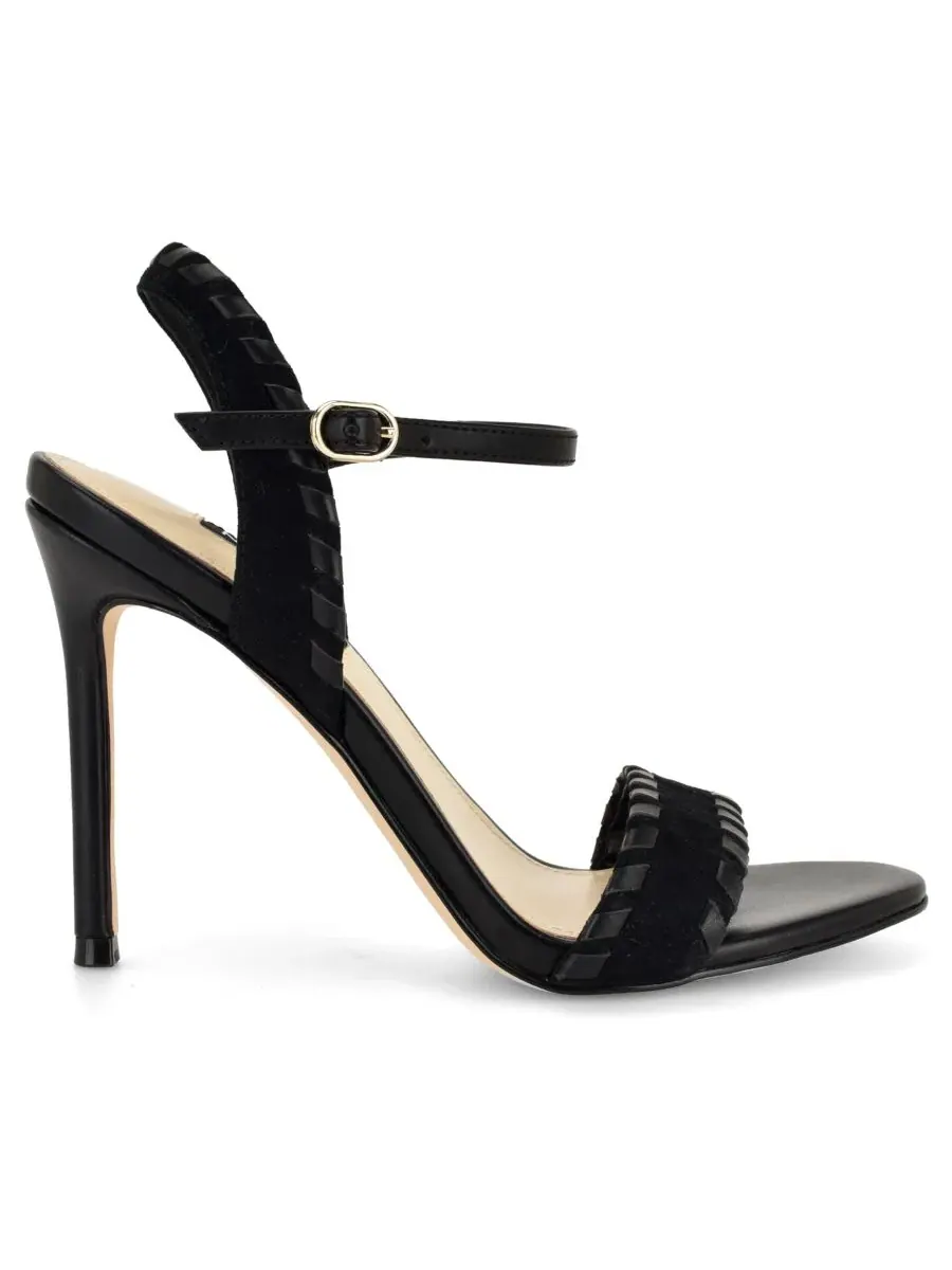 Босоножки-стилетто с ремешком на щиколотке и декоративной строчкой Maora Whipstitch Ankle Strap — изображение 2 из 5, черный