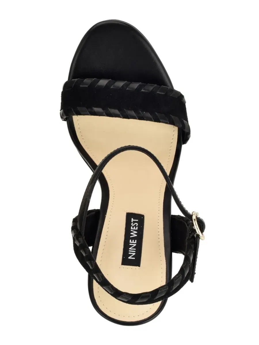 Босоножки-стилетто с ремешком на щиколотке и декоративной строчкой Maora Whipstitch Ankle Strap — изображение 4 из 5, черный