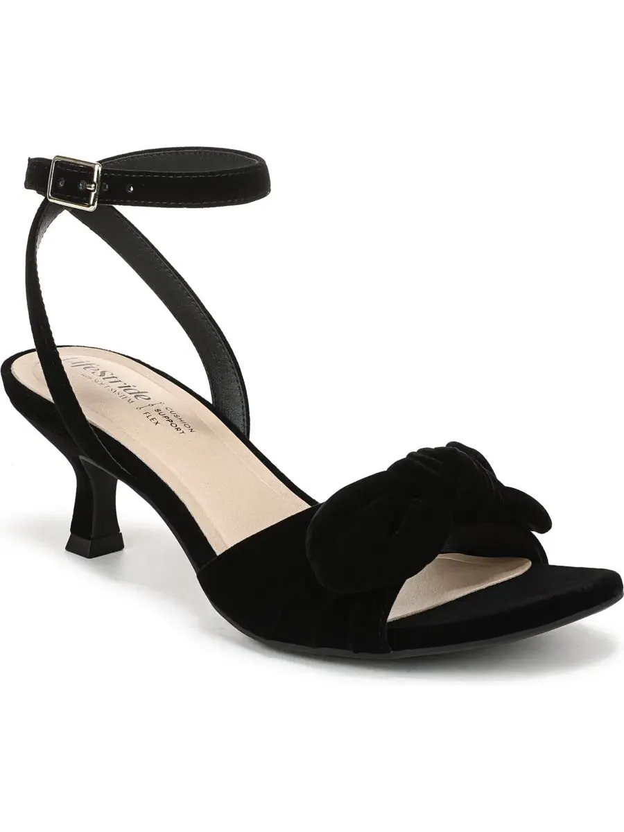 Босоножки на каблуке Nola Strappy Black Velvet LifeStride