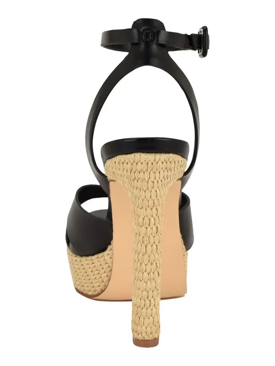 Женские сандалии Weston Criss-Cross на высоком блочном каблуке и платформе Nine West — изображение 3 из 5, черный