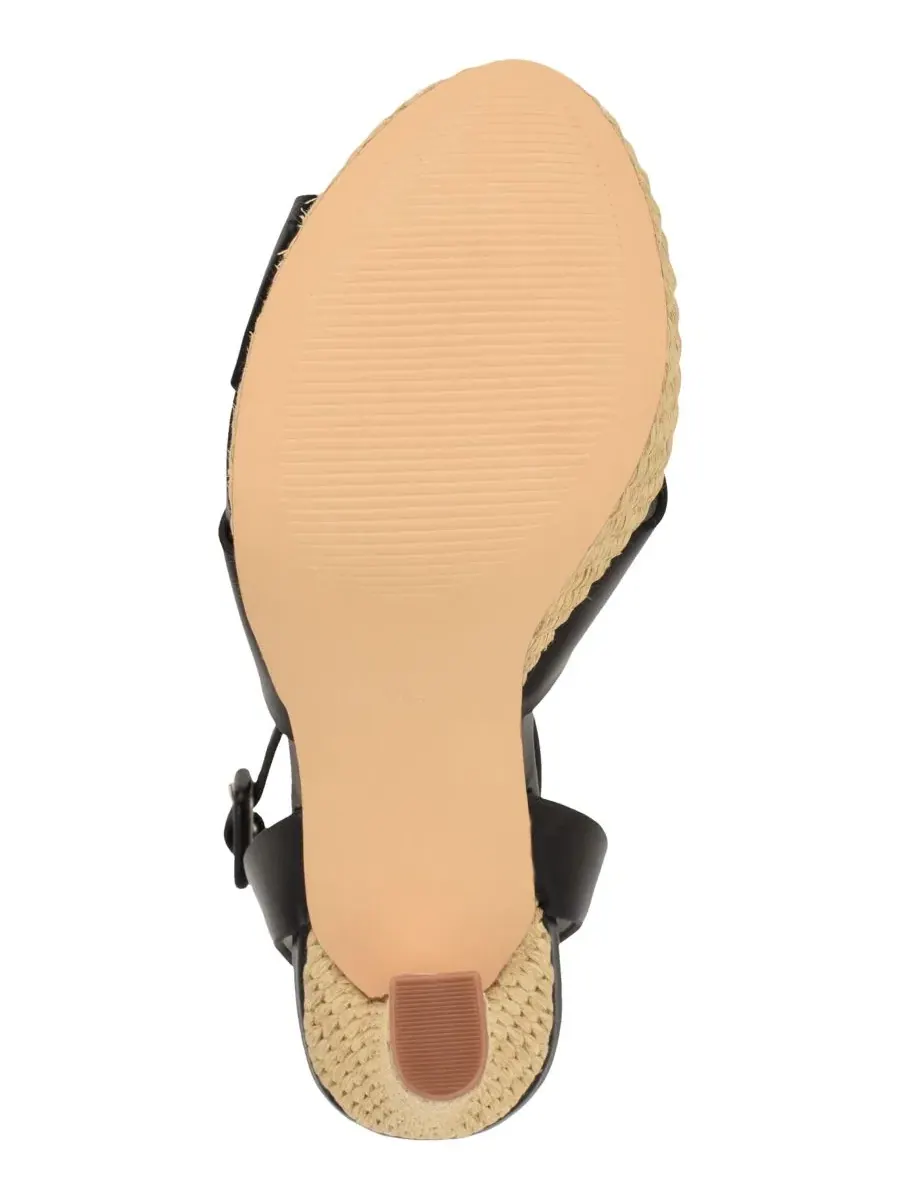 Женские сандалии Weston Criss-Cross на высоком блочном каблуке и платформе Nine West — изображение 5 из 5, черный