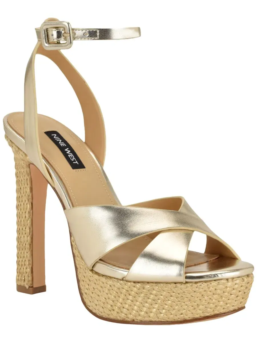 Женские сандалии Weston Criss-Cross на высоком блочном каблуке и платформе Nine West