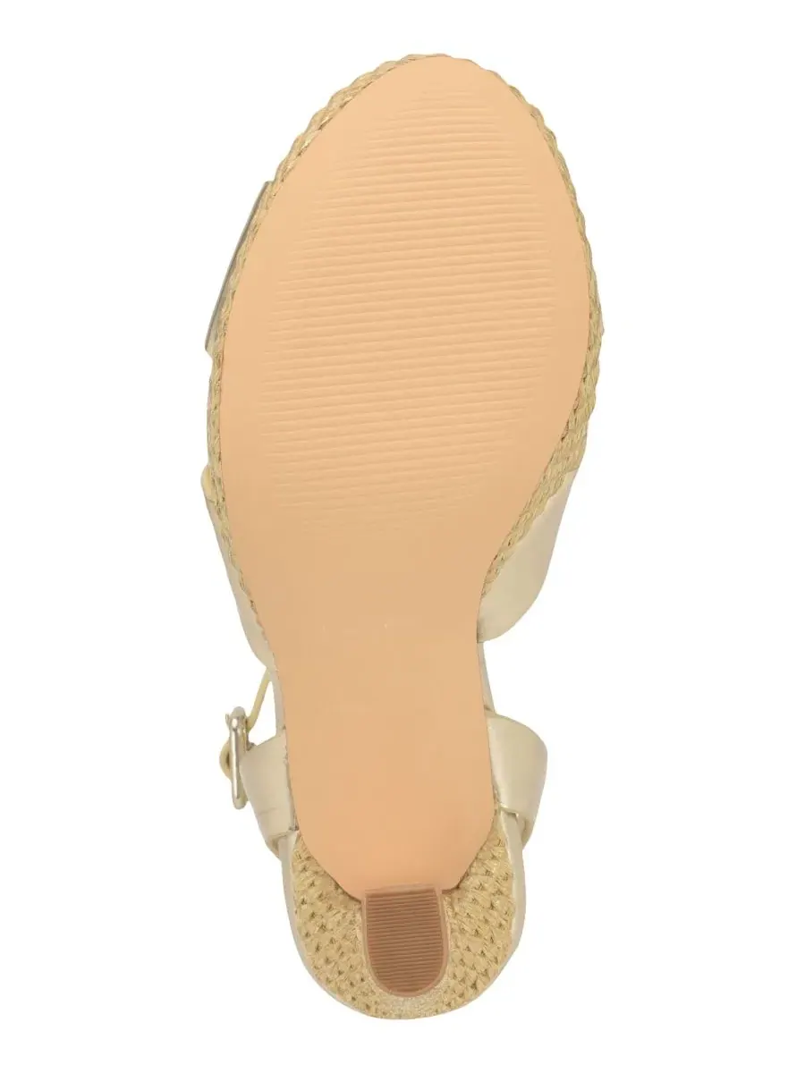 Женские сандалии Weston Criss-Cross на высоком блочном каблуке и платформе Nine West — изображение 5 из 5, золото