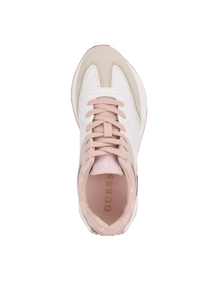 Женские модные кроссовки Luchia с массивной подошвой GUESS — изображение 4 из 5, белый/розовый