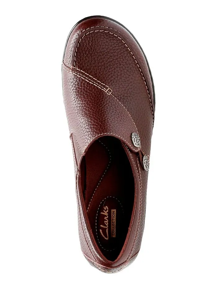 Мокасины женские Clarks Ashland Lane, на плоской подошве — изображение 3 из 5, красное дерево