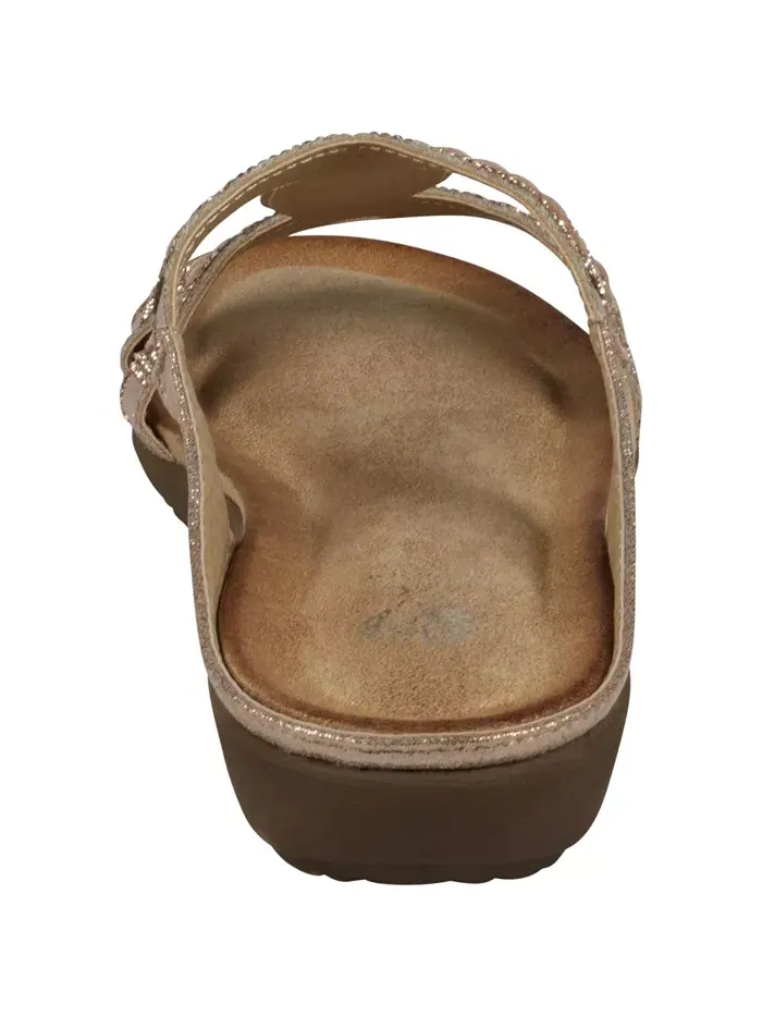 Женские босоножки-слипоны Alora с декоративными элементами GC Shoes — изображение 3 из 5, розовый золотистый