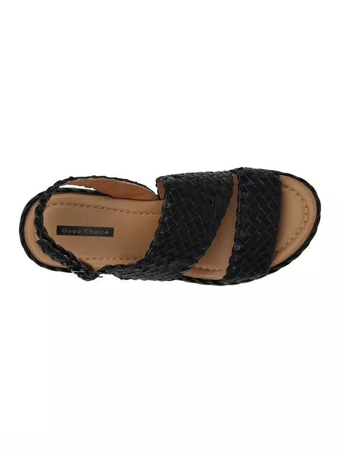 Женские сандалии Gallante на платформе с двойной ремешком и пяткой на пятке GC Shoes — изображение 4 из 5, черный