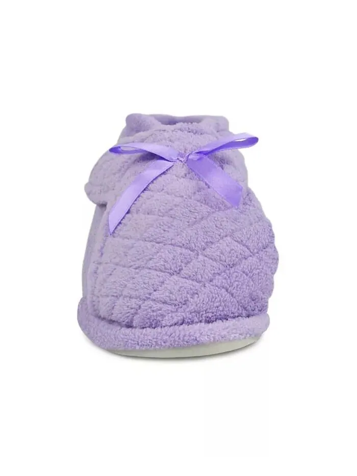 Женские регулируемые тапочки из микросинели MUK LUKS — изображение 3 из 3, фиолетовый
