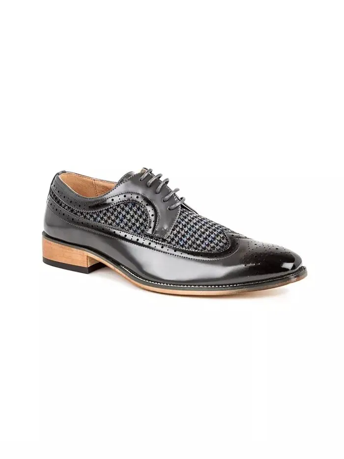 Мужские двухцветные туфли-броги Wing Tip Gino Vitale