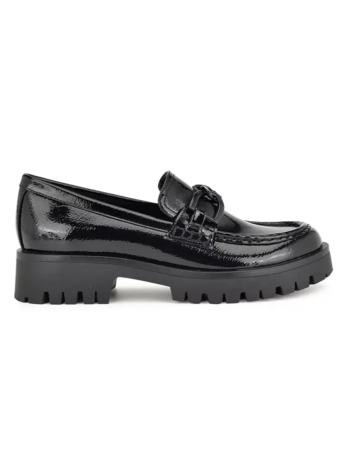 Женские лоферы Gables Chain на массивной подошве Nine West — изображение 2 из 5, черный