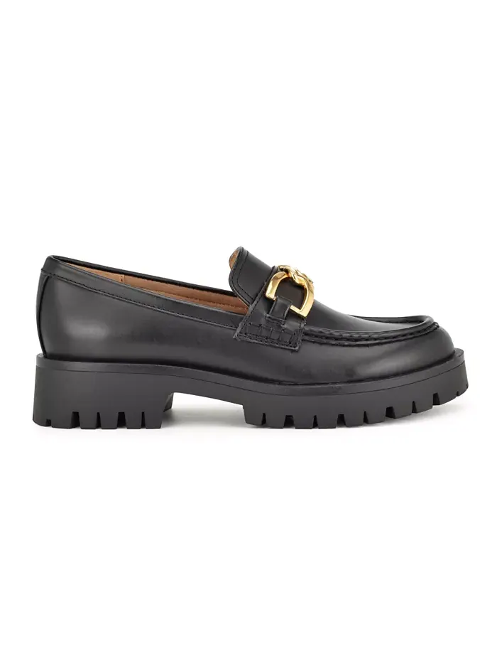 Женские лоферы Gables Chain на массивной подошве Nine West — изображение 2 из 5, черный