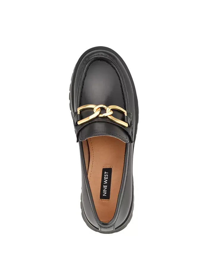 Женские лоферы Gables Chain на массивной подошве Nine West — изображение 4 из 5, черный