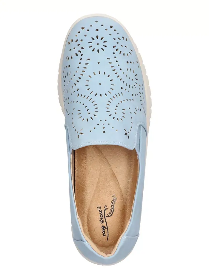 Женские удобные балетки Ying Comfort Slip-On Easy Street — изображение 4 из 7, светлый синий