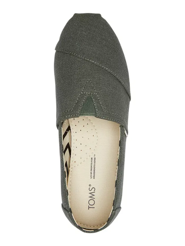 Женские балетки Alpargata Heritage Canvas TOMS — изображение 4 из 10, зеленый
