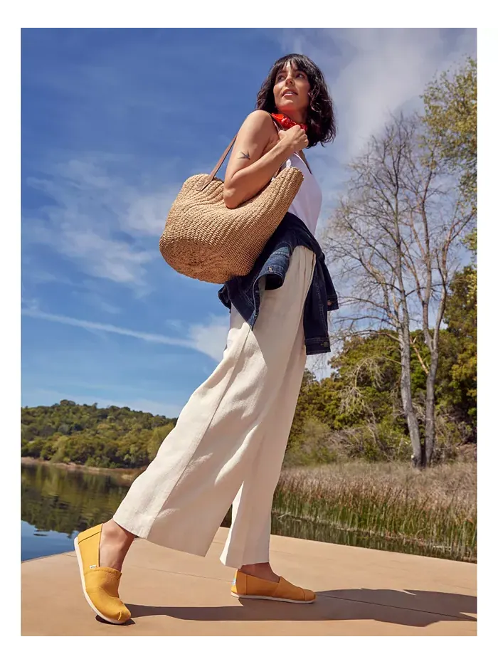 Женские балетки Alpargata Heritage Canvas TOMS — изображение 10 из 10, зеленый