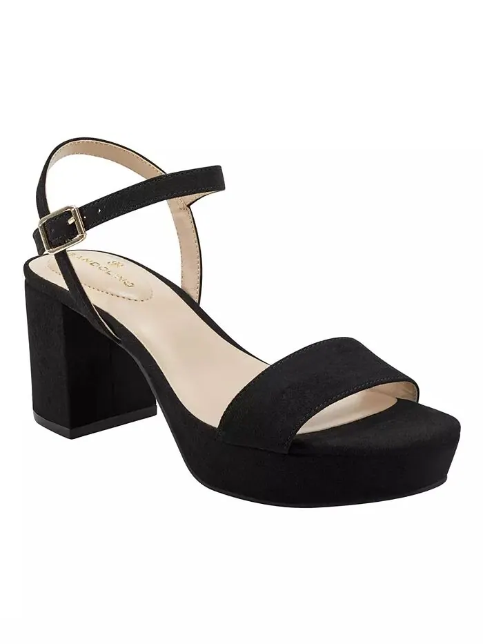 Женские босоножки на платформе Pennie Block Heel Dress Sandals Bandolino — изображение 1 из 5, черный