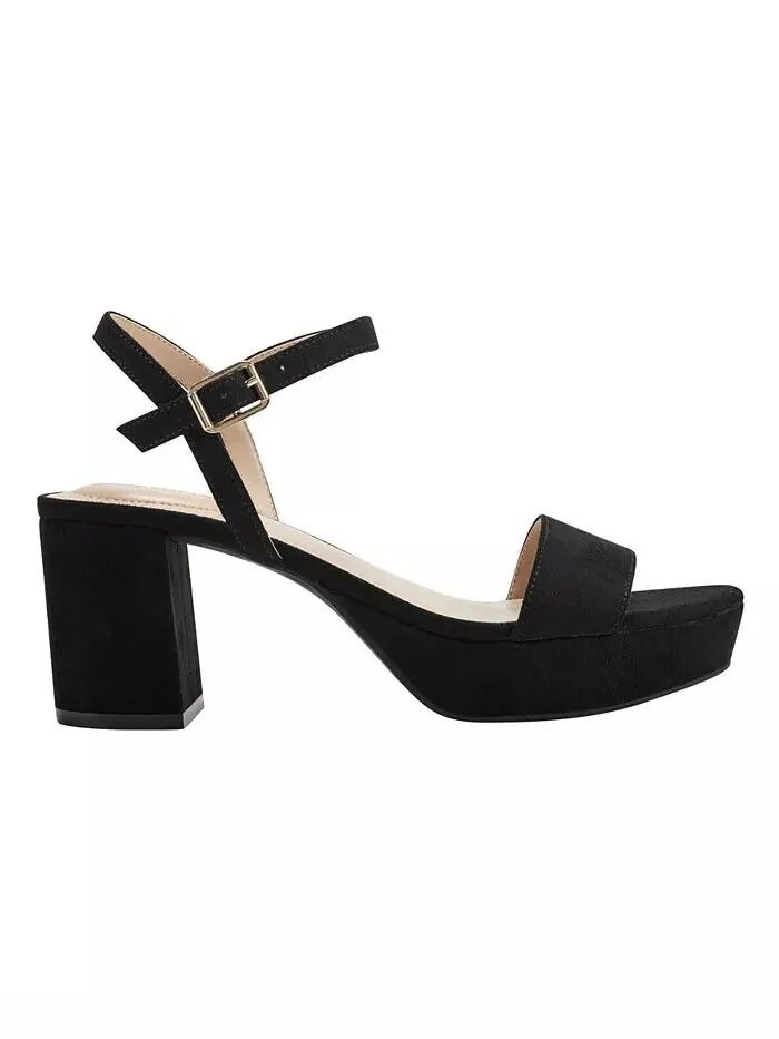 Женские босоножки на платформе Pennie Block Heel Dress Sandals Bandolino — изображение 2 из 5, черный