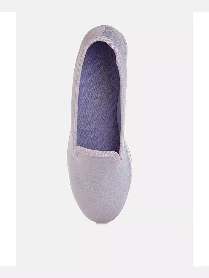 Saba Velvet Round Toe Slip-On Loafers для женщин London Rag — изображение 3 из 7, фиолетовый