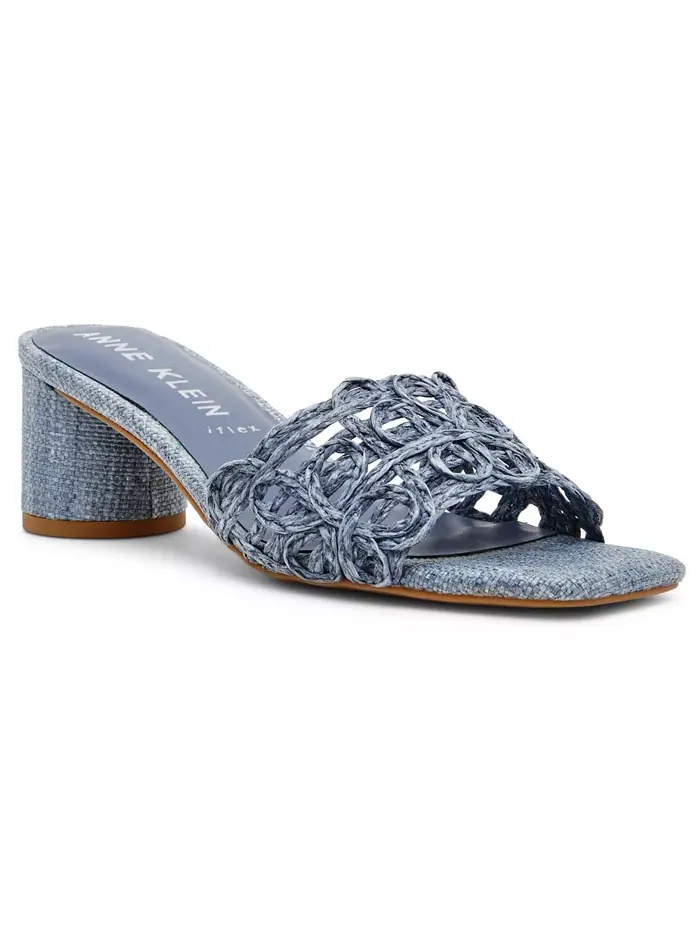 Женские босоножки Flores из рафии на блочном каблуке Anne Klein