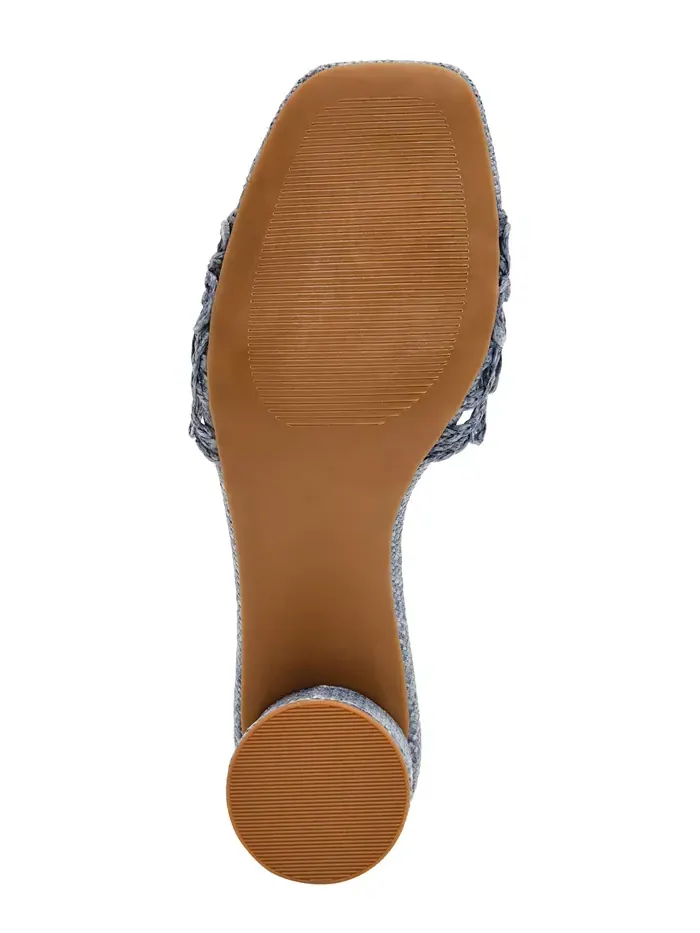 Женские босоножки Flores из рафии на блочном каблуке Anne Klein — изображение 5 из 6, синий