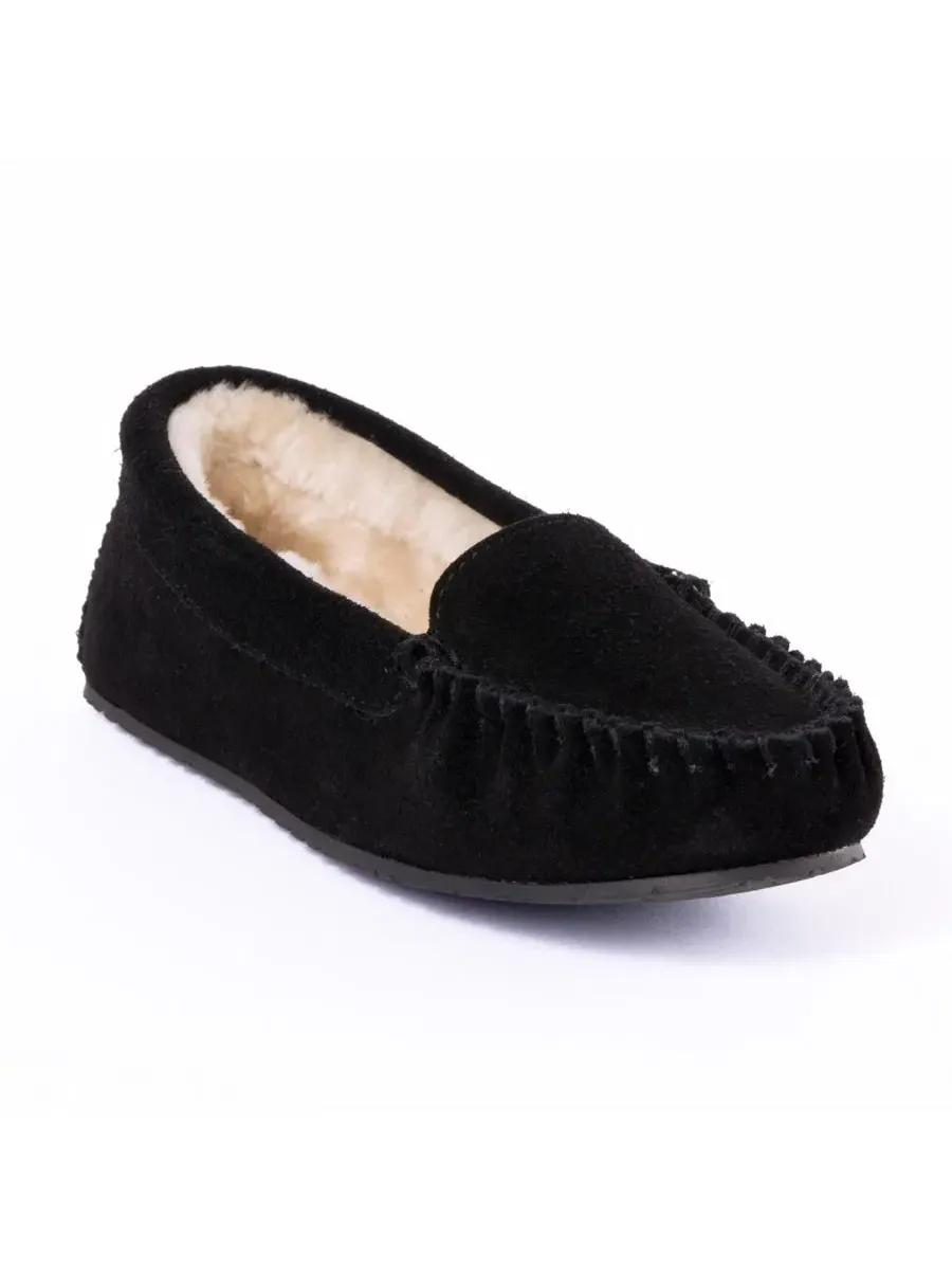 Женские тапочки с замшевым верхом Cosi Venetian Suede Minnetonka — изображение 1 из 5, черный
