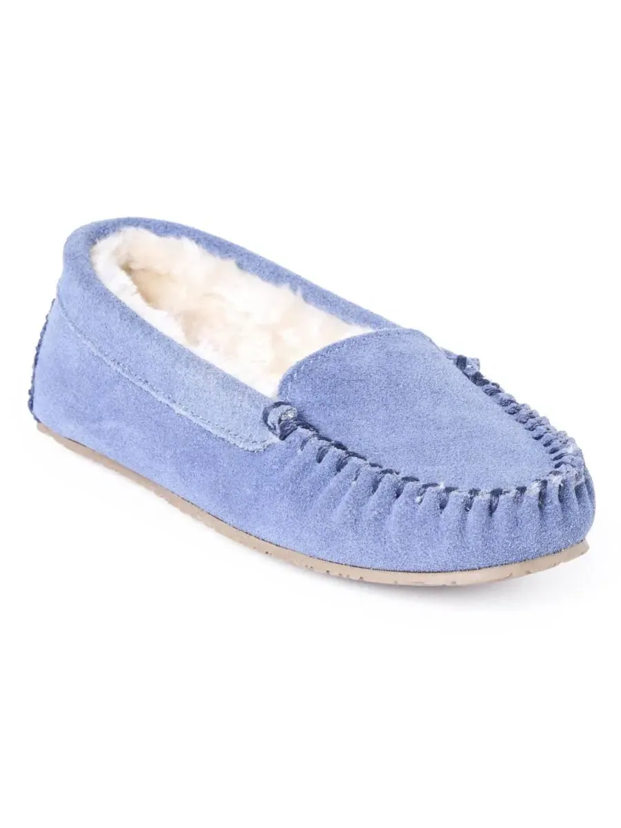 Женские тапочки Cosi Venetian Suede Minnetonka — изображение 1 из 5, винтажный синий