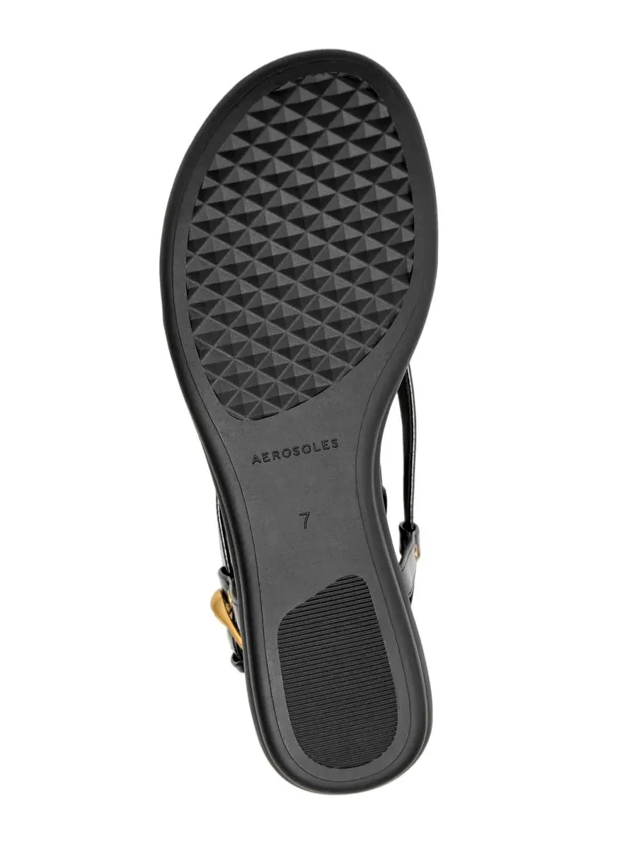 Женские сандалии Iride с пряжкой на плоской подошве Aerosoles — изображение 5 из 6, черный