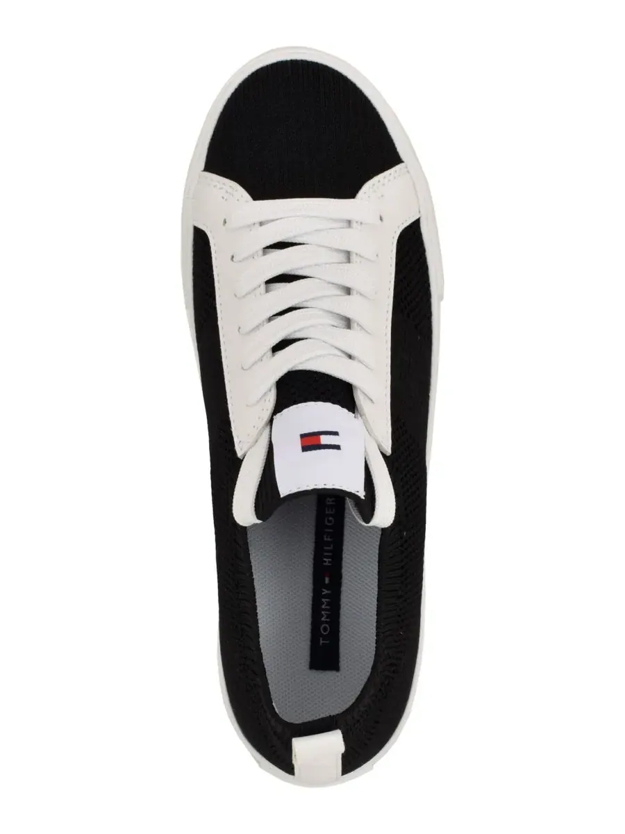 Женские вязаные кроссовки Ladelis на шнуровке Tommy Hilfiger — изображение 4 из 5, черный