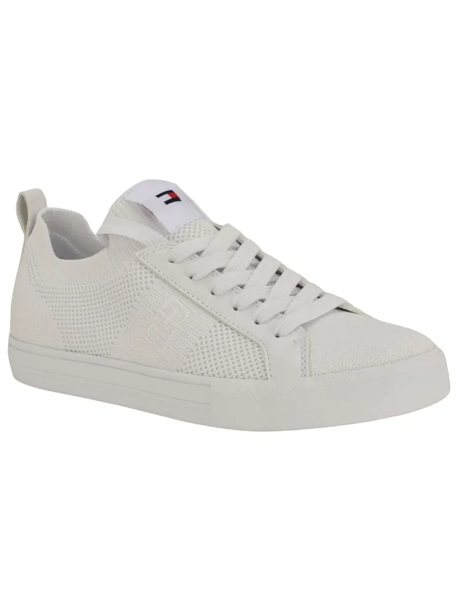 Женские вязаные кроссовки Ladelis на шнуровке Tommy Hilfiger — изображение 1 из 5, белый