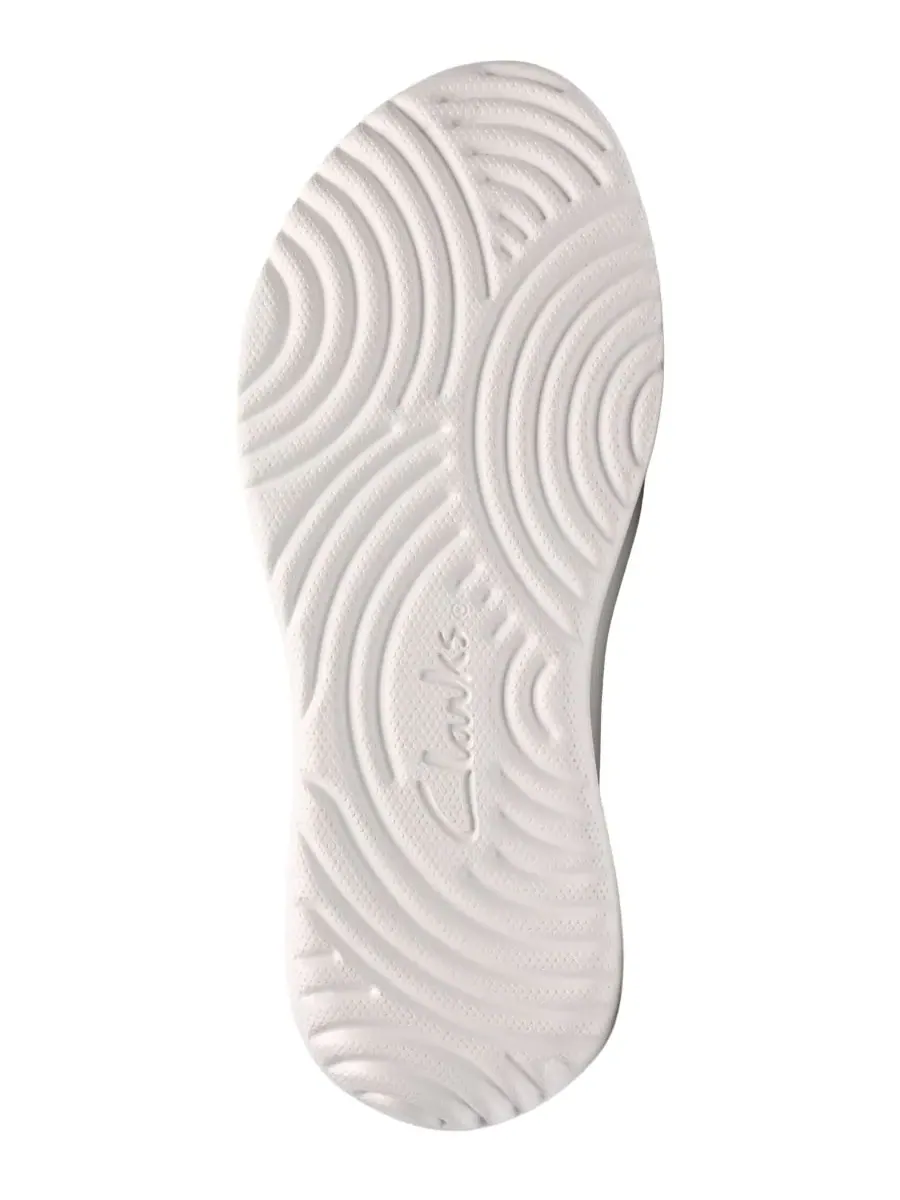 Кроссовки женские Clarks Cloudsteppers Solevana, вязаные, круглый носок — изображение 5 из 6, бледный серый