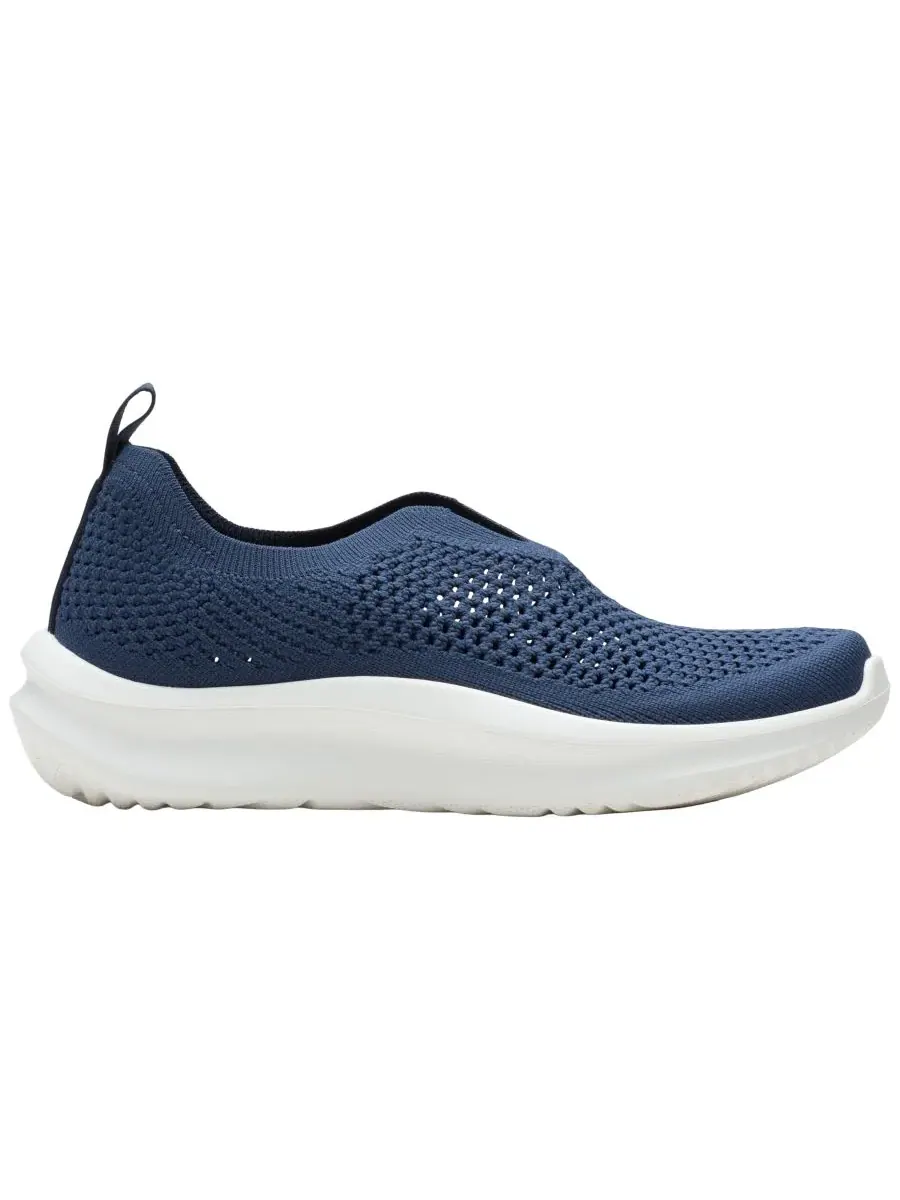 Кроссовки женские Clarks Cloudsteppers Solevana, вязаные — изображение 2 из 6, темно-синий