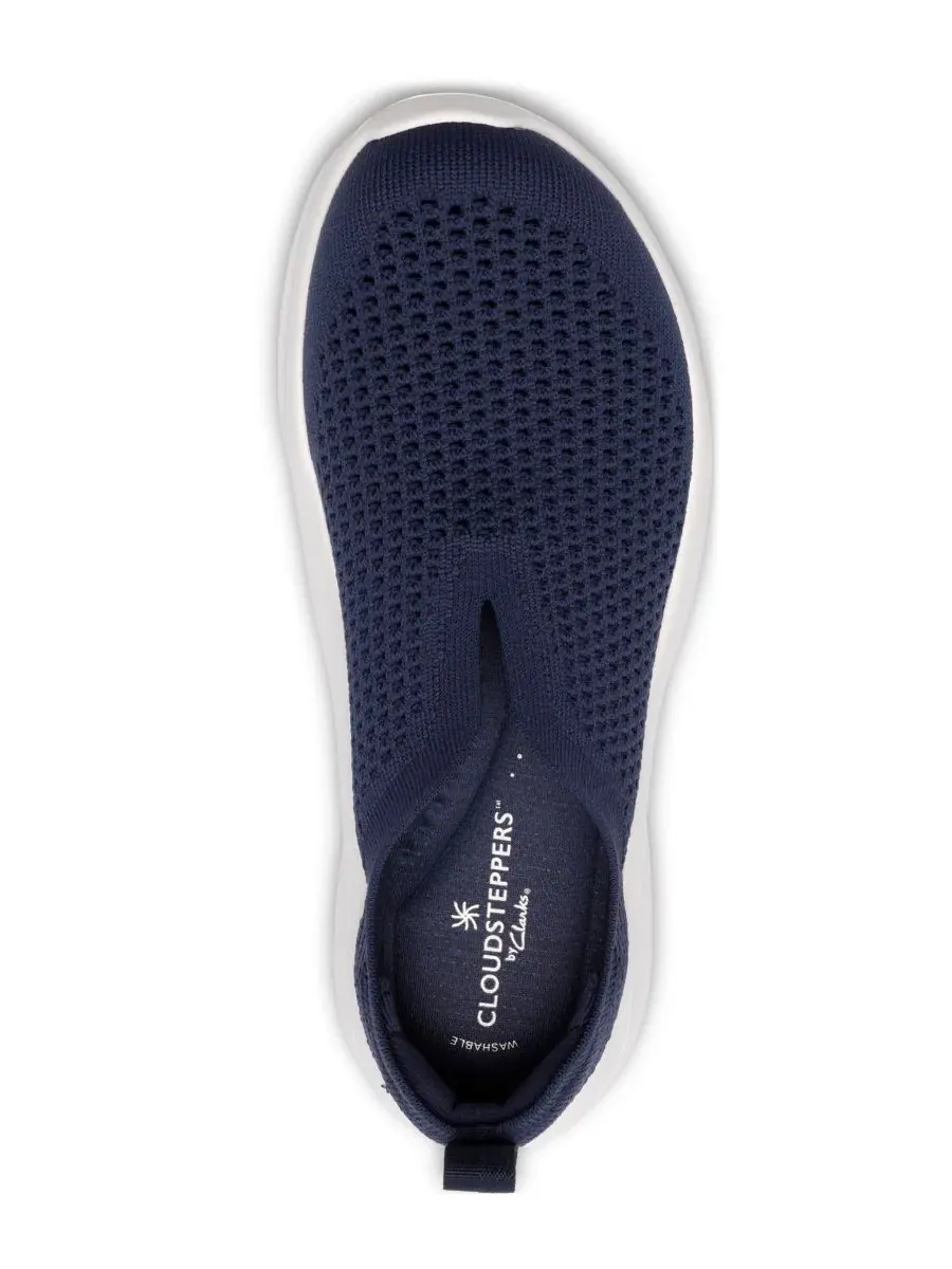 Кроссовки женские Clarks Cloudsteppers Solevana, вязаные — изображение 4 из 6, темно-синий