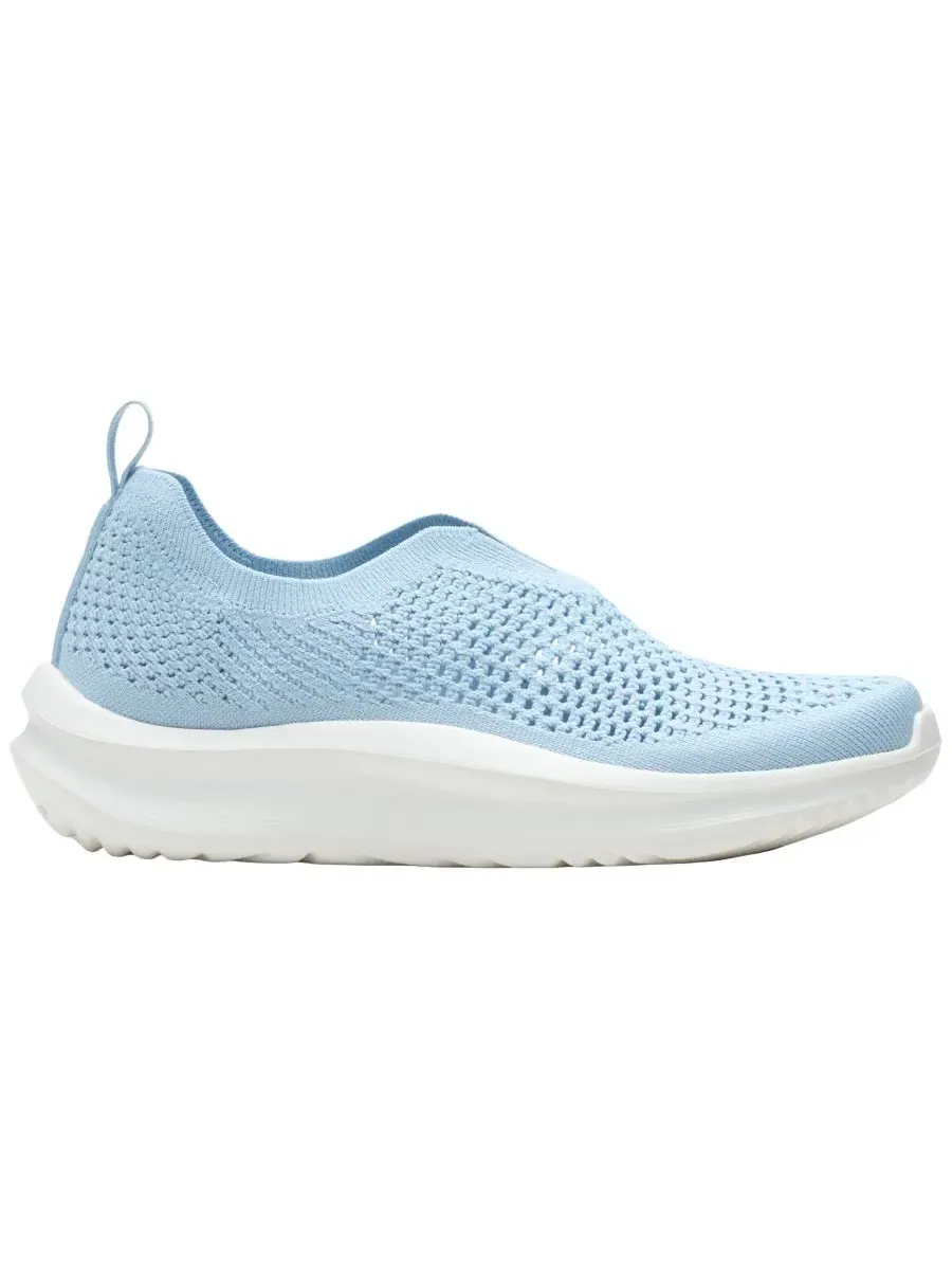 Кроссовки женские Clarks Cloudsteppers Solevana, вязаные — изображение 2 из 6, светлый синий
