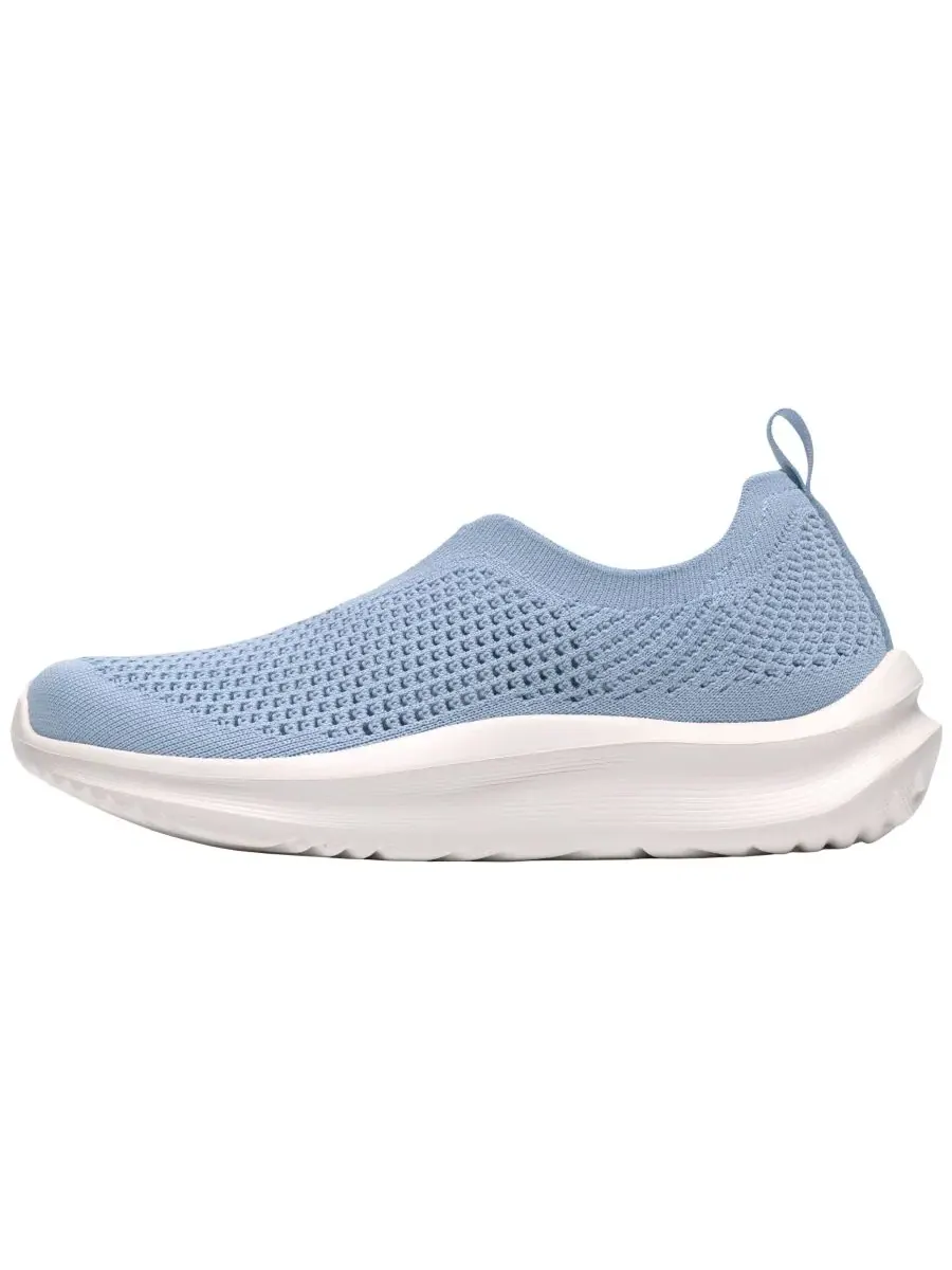 Кроссовки женские Clarks Cloudsteppers Solevana, вязаные — изображение 6 из 6, светлый синий