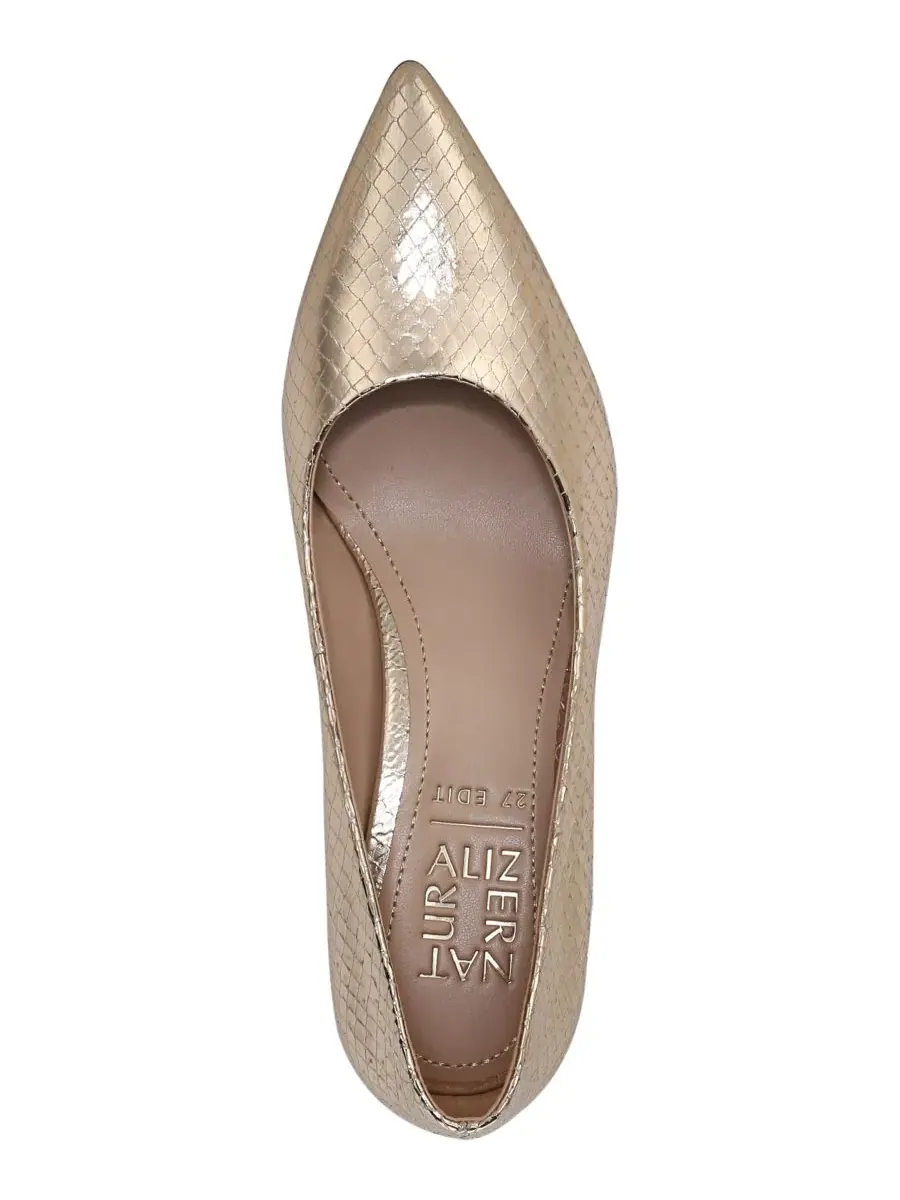 Женские туфли-лодочки Francis на шпильке Naturalizer, Champagne Metallic Leather — изображение 4 из 5
