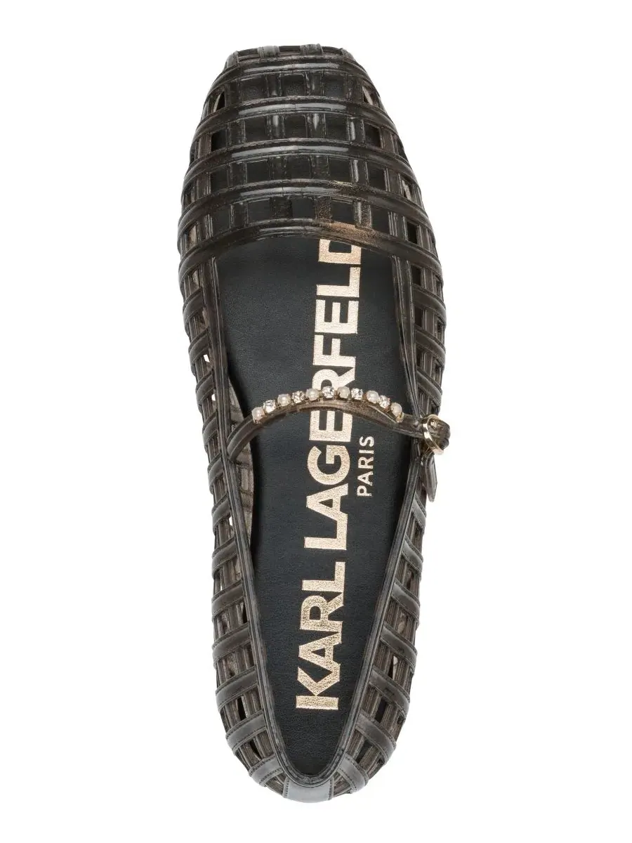 Женские балетки Juliska Mary Jane KARL LAGERFELD PARIS — изображение 4 из 6, черный