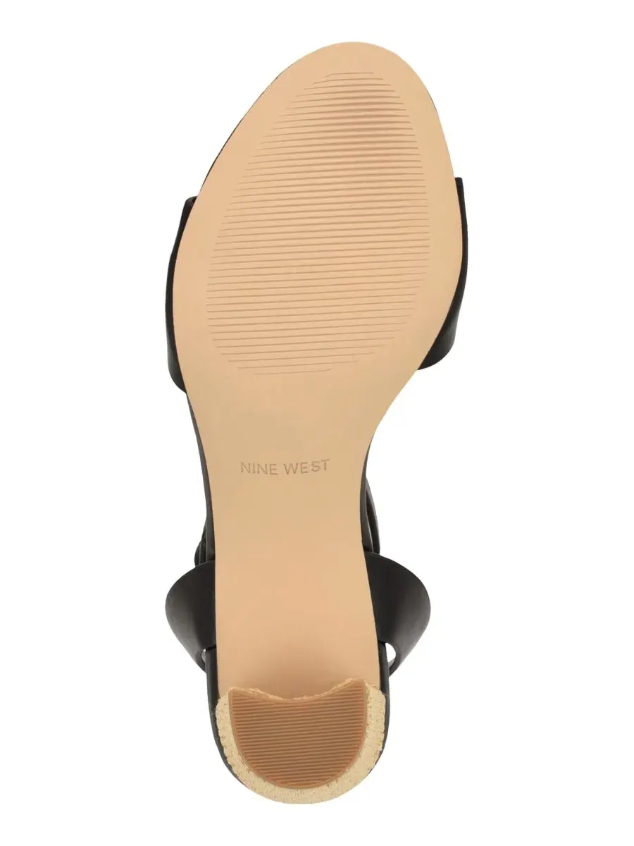 Женские сандалии Pheba на каблуке с ремешком на щиколотке Nine West — изображение 5 из 5, черный