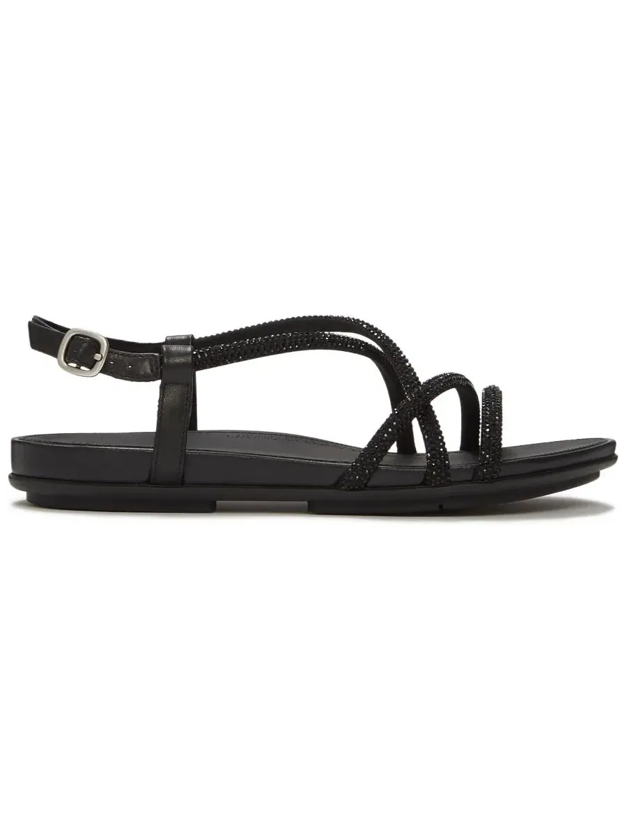 Женские сандалии Gracie с кристальным ремешком и открытым носком FitFlop — изображение 2 из 6, черный