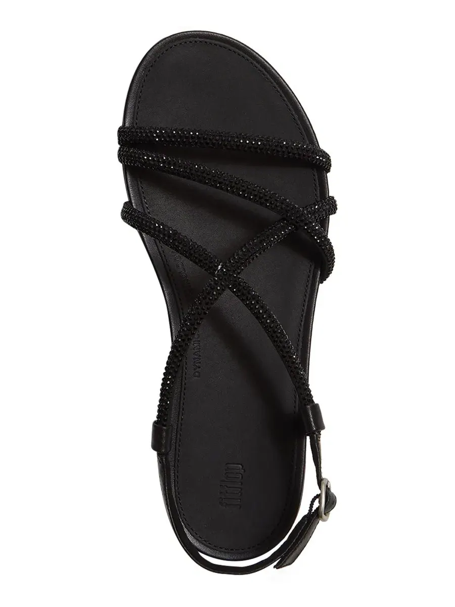 Женские сандалии Gracie с кристальным ремешком и открытым носком FitFlop — изображение 3 из 6, черный