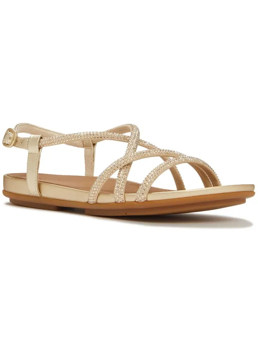 Женские сандалии Gracie с кристальным ремешком и открытым носком FitFlop