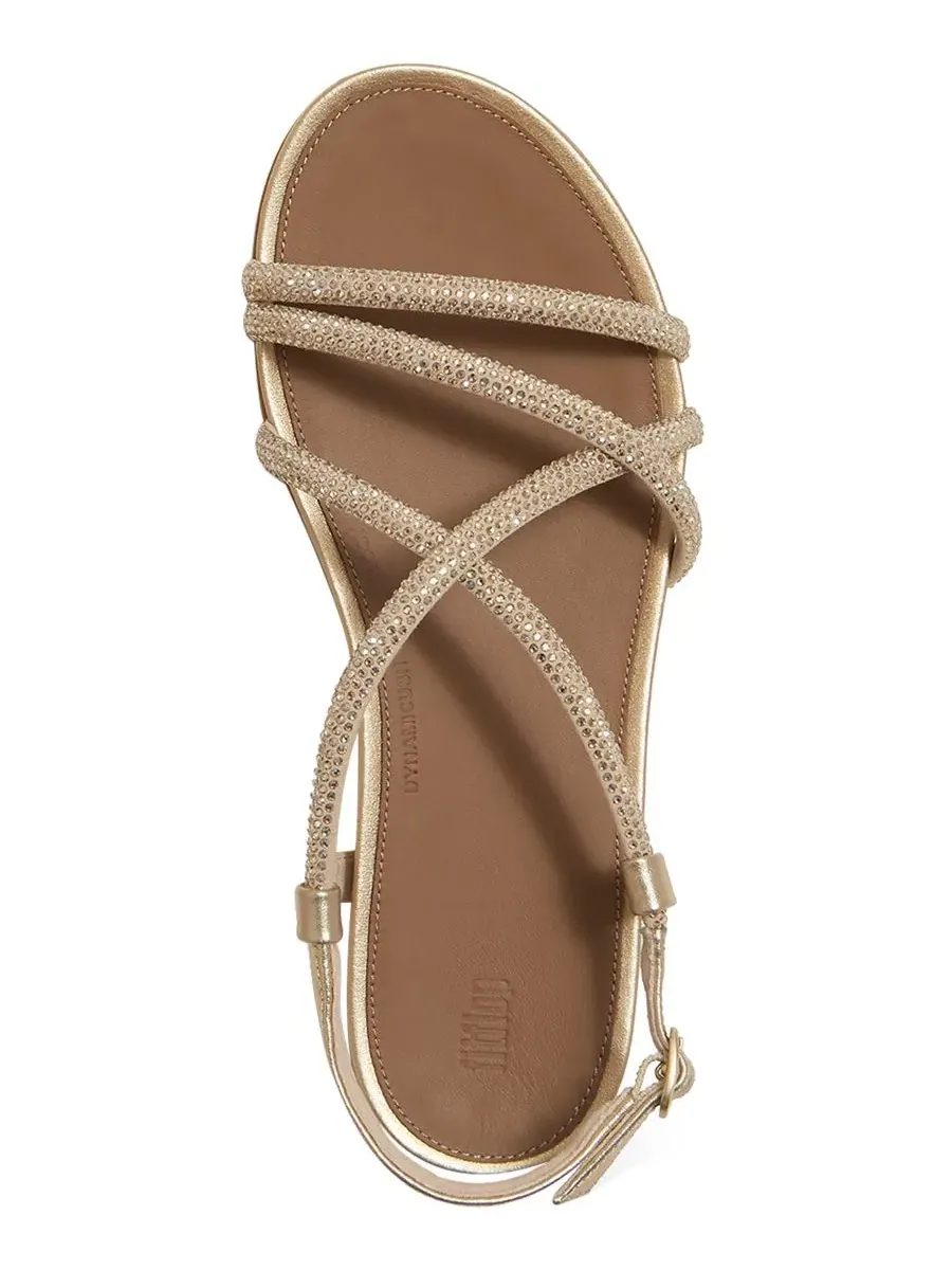 Женские сандалии Gracie с кристальным ремешком и открытым носком FitFlop — изображение 3 из 6, платиновый