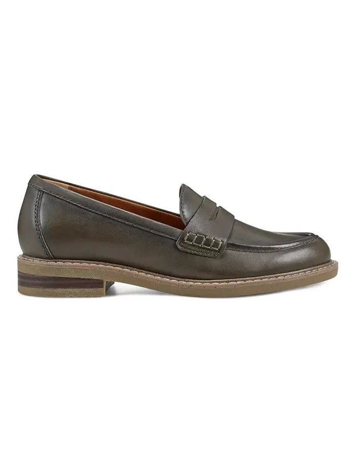 Женские лоферы Javas Slip-On Penny Earth — изображение 2 из 6, темный оливковый